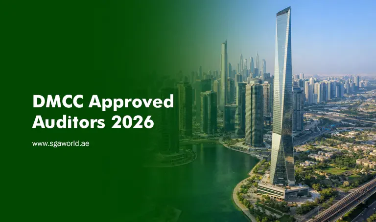 DMCC Approved Auditors 2026 title over the Dubai skyline