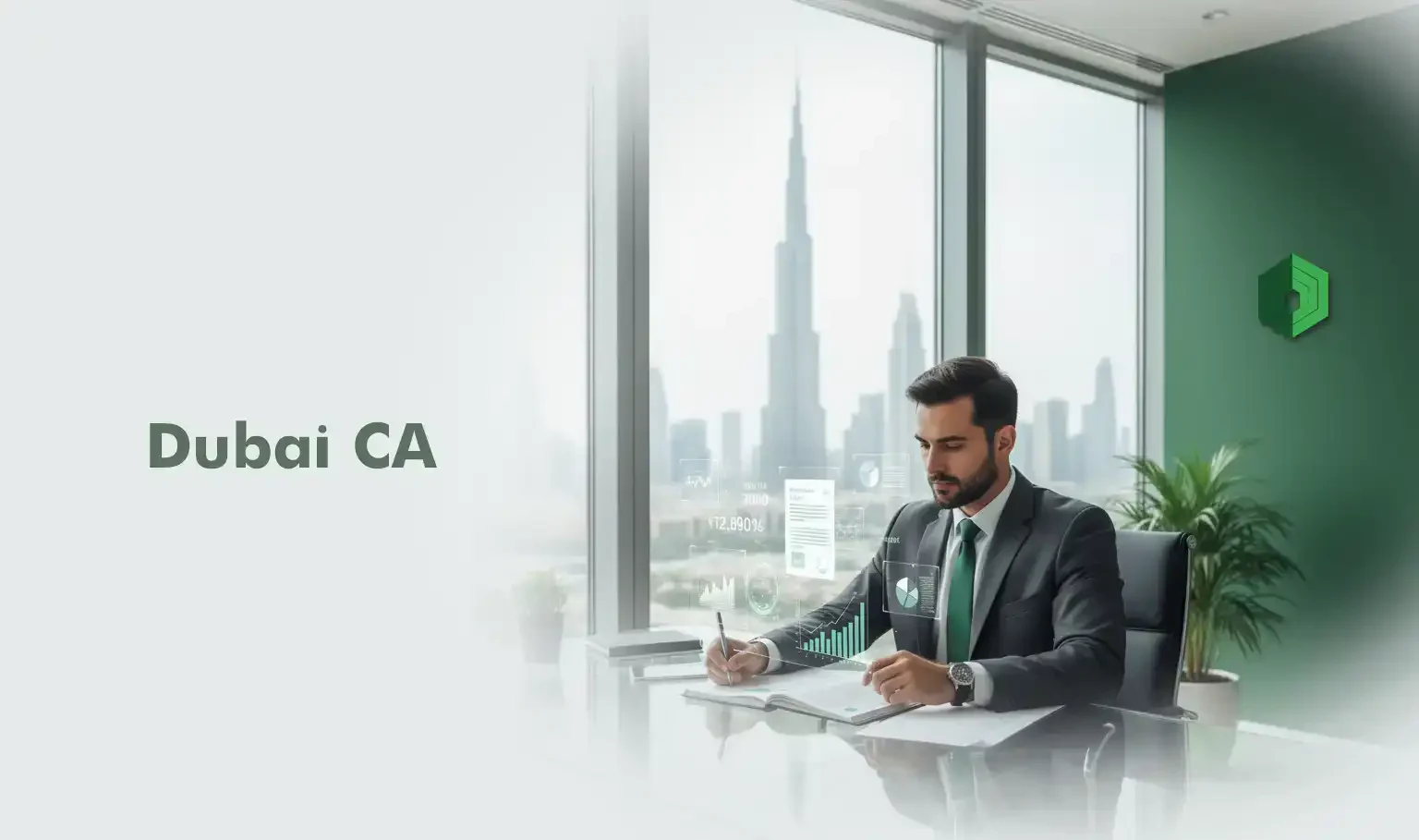 Dubai CA: chartered accountant working in a Dubai office